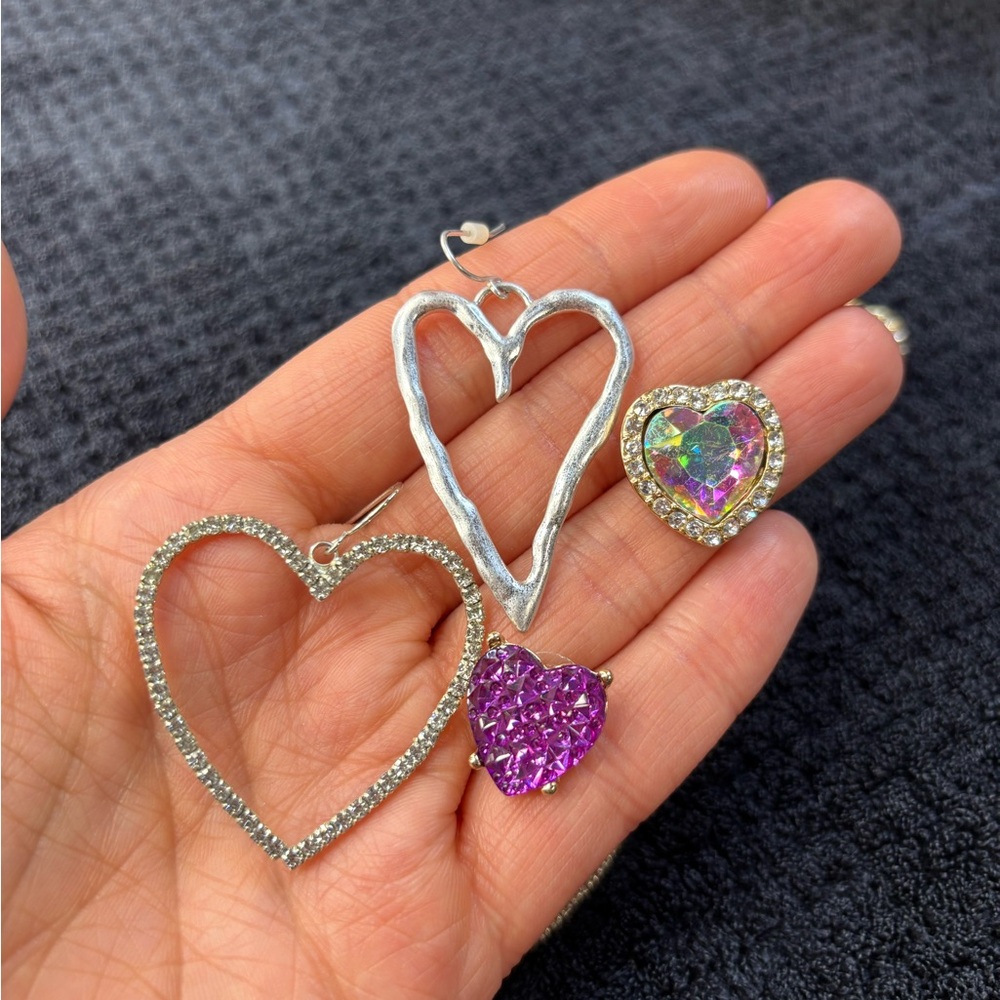 Assorted Heart Earrings - Women Jewelry